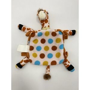 2010 Zoobies 13 Inch Baby Jafaru Giraffe Plush Lovey Toy Blanket Pouch Washcloth